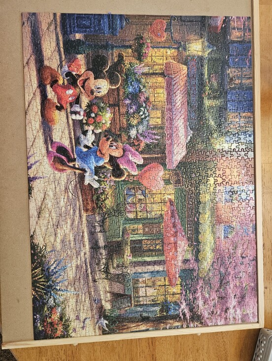 Thomas Kinkade Other - Disney Thomas Kinkade Mickey & Minnie Sweetheart Cafe 1000 Piece Puzzle NIB